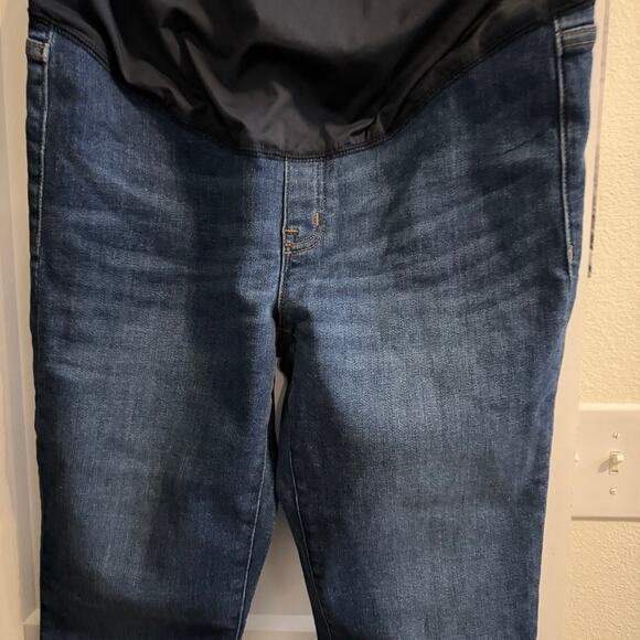 J.Crew 29 Maternity Panel Skinny Jeans Blue Denim Stretch Reimagined Pregnancy - Picture 2 of 9